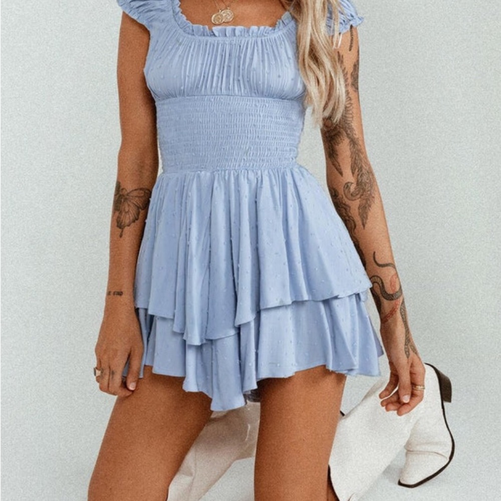 Princess polly love galore romper blue